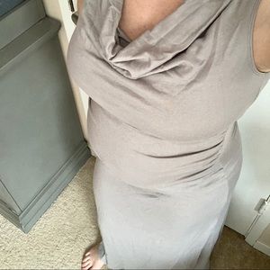 Mossimo grey full length maternity dress formal